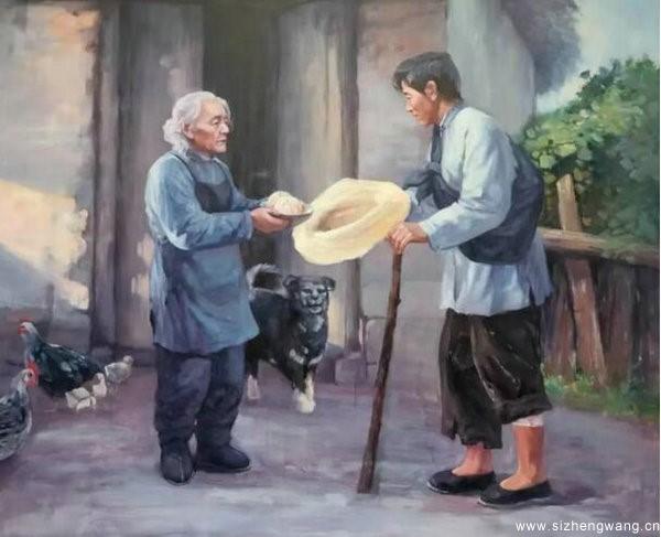 4-刘启耀:腰缠万贯的“讨米人”-反映刘启耀乞讨的油画_UUID11357 4-刘启耀:腰缠万贯的“讨米人”-反映刘启耀乞讨的油画_UUID11357